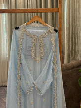 Premium chiffon handwork semi-stitched suit-1078N